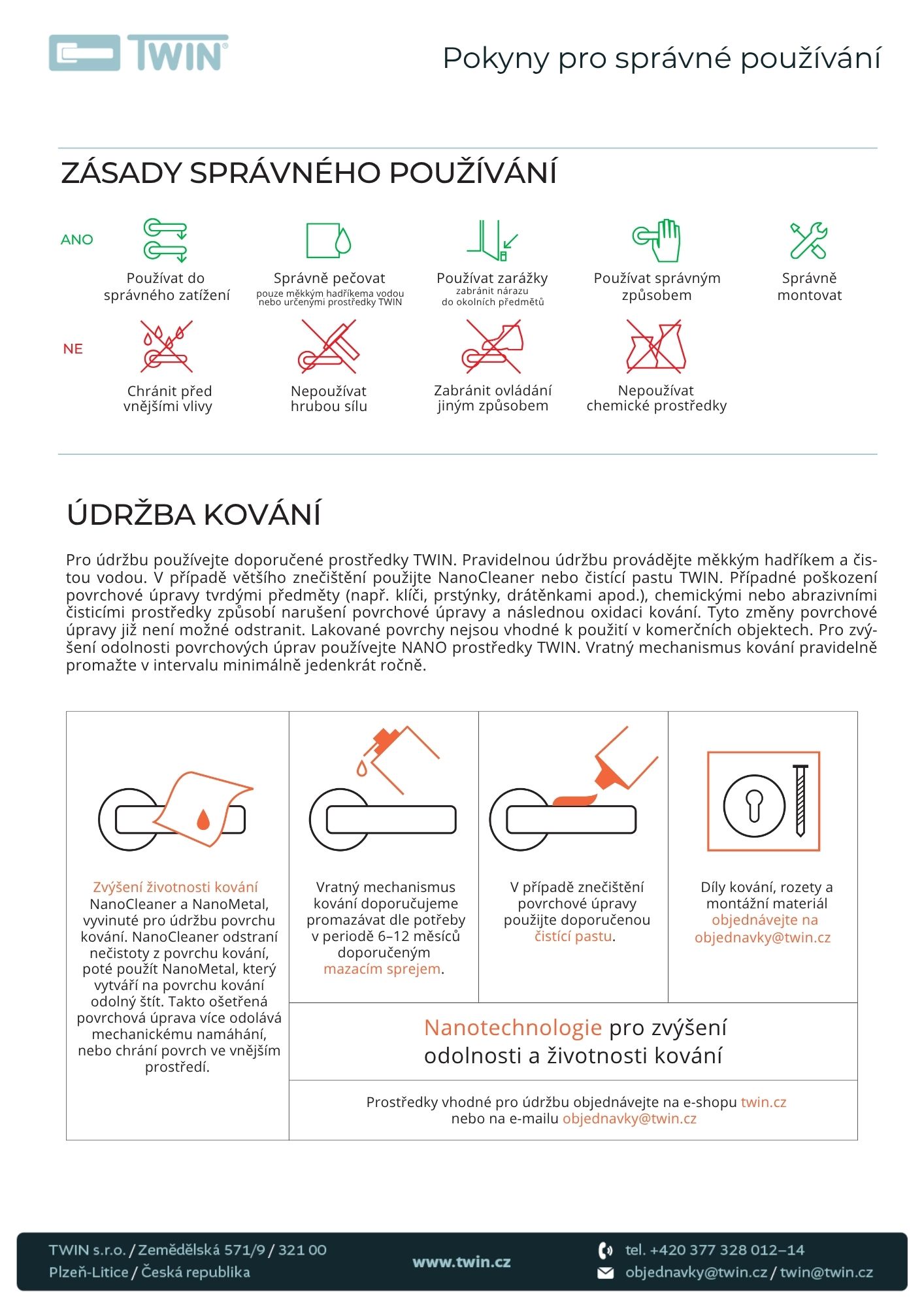 Údržba kování 